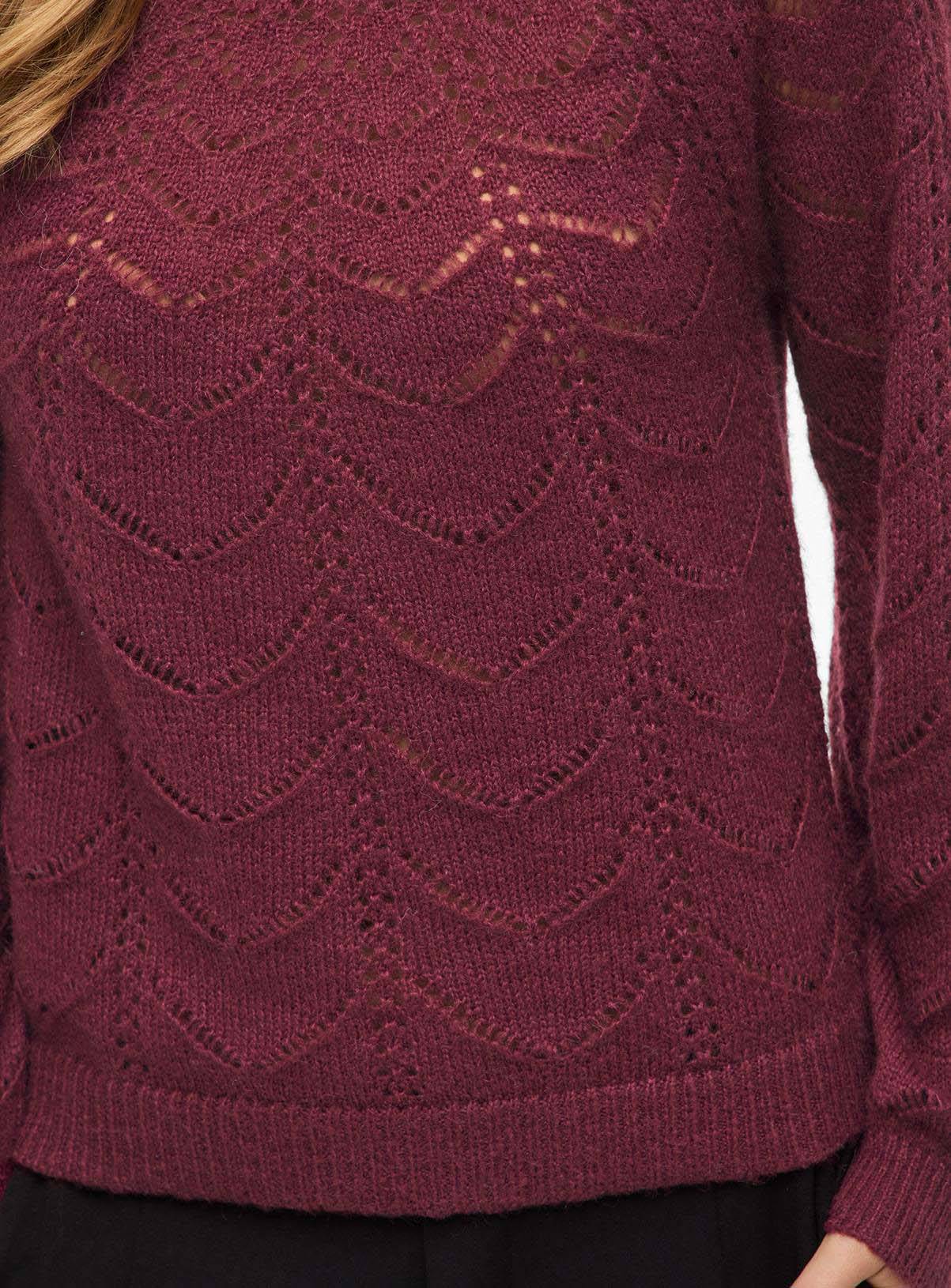 VILA Tuli O Neck Long Sleeved Detail Knit Top XS/UK6 - Image 3