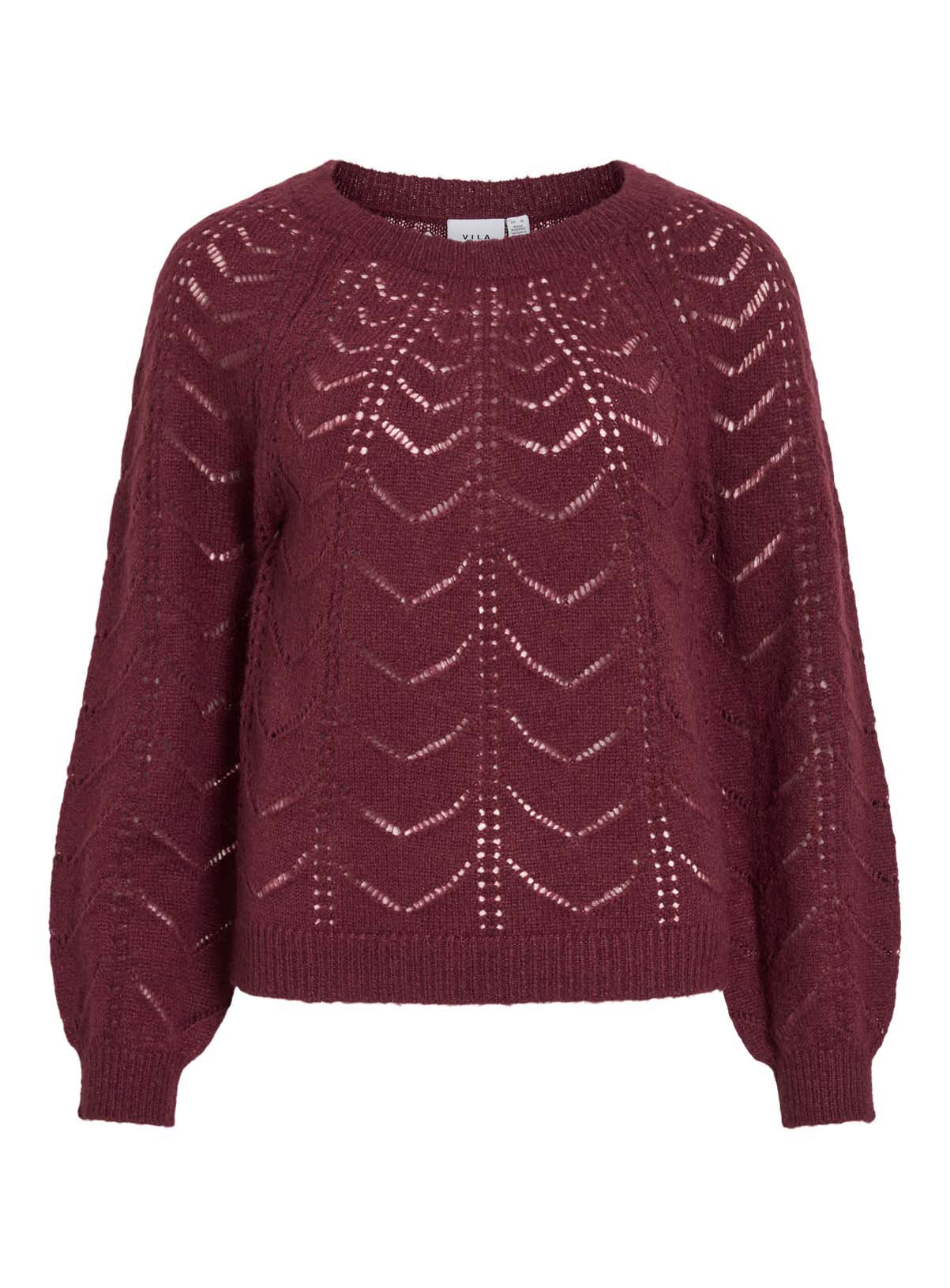 VILA Tuli O Neck Long Sleeved Detail Knit Top XS/UK6 - Image 5 thumbnail