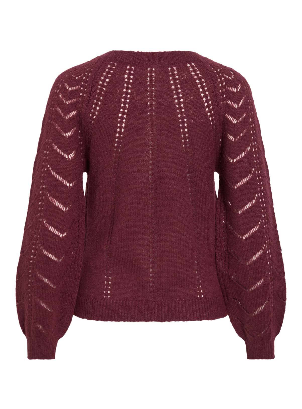 VILA Tuli O Neck Long Sleeved Detail Knit Top XS/UK6 - Image 6