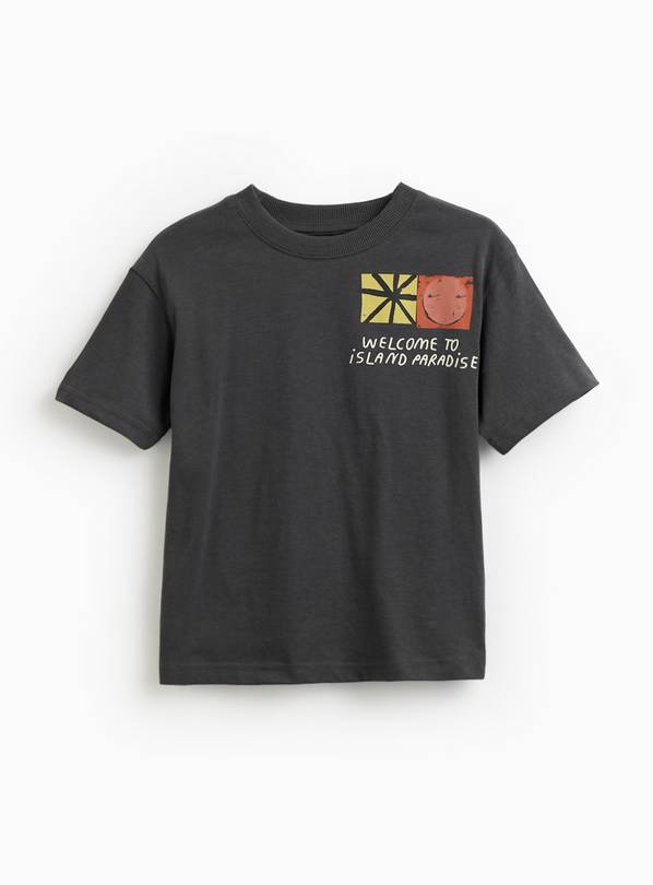 Charcoal Island Paradise Graphic T-Shirt 1-2 years