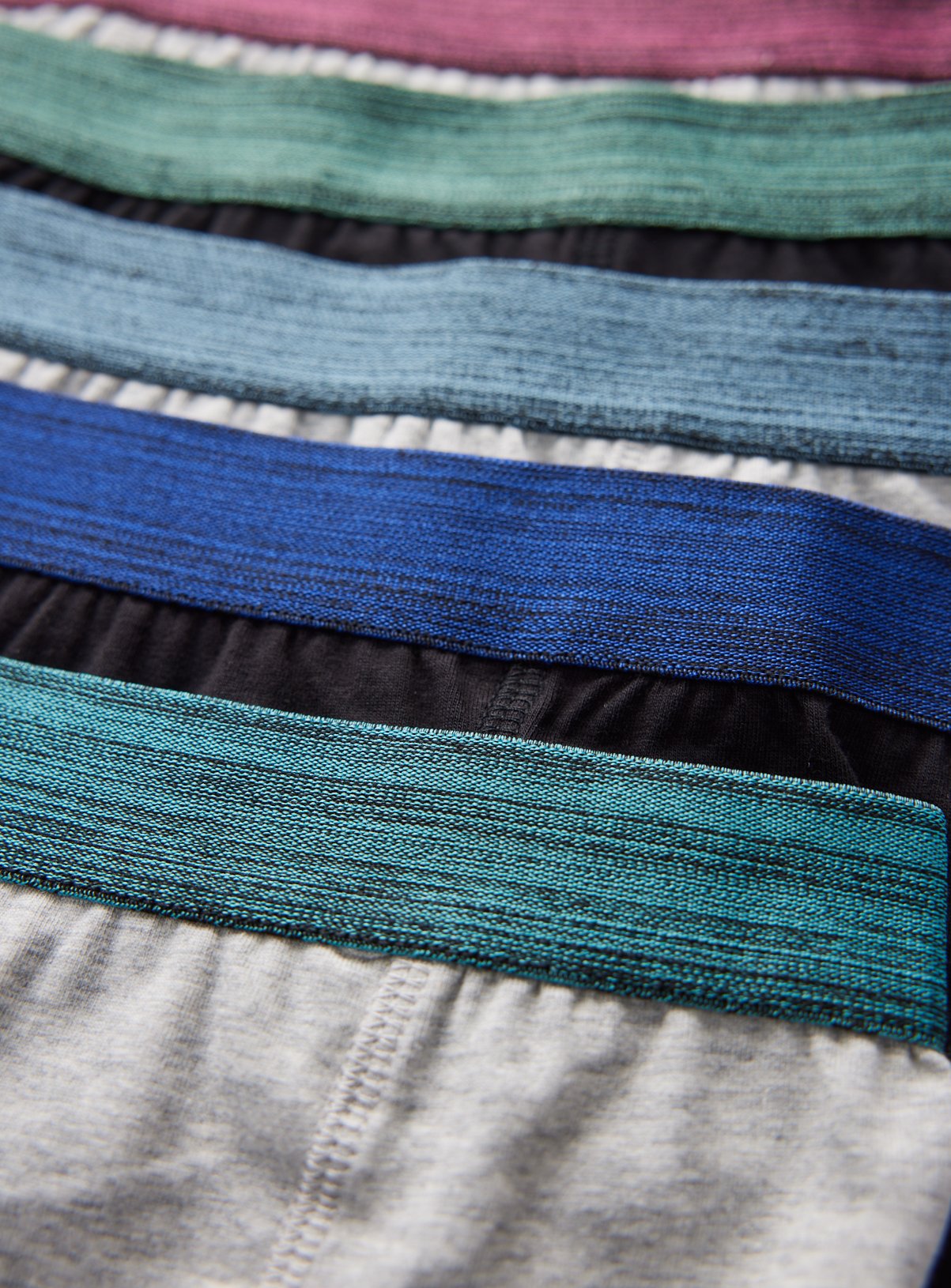 Grey & Black Space Dye Waistband Trunks 5 Pack 7-8 years - Image 2 thumbnail