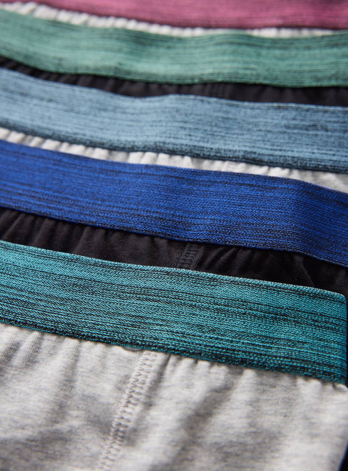 Grey & Black Space Dye Waistband Trunks 5 Pack 7-8 years - Image 2