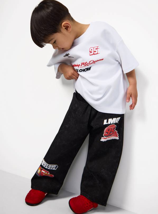 Black Cars Lightning McQueen Print Woven Trousers 4-5 years