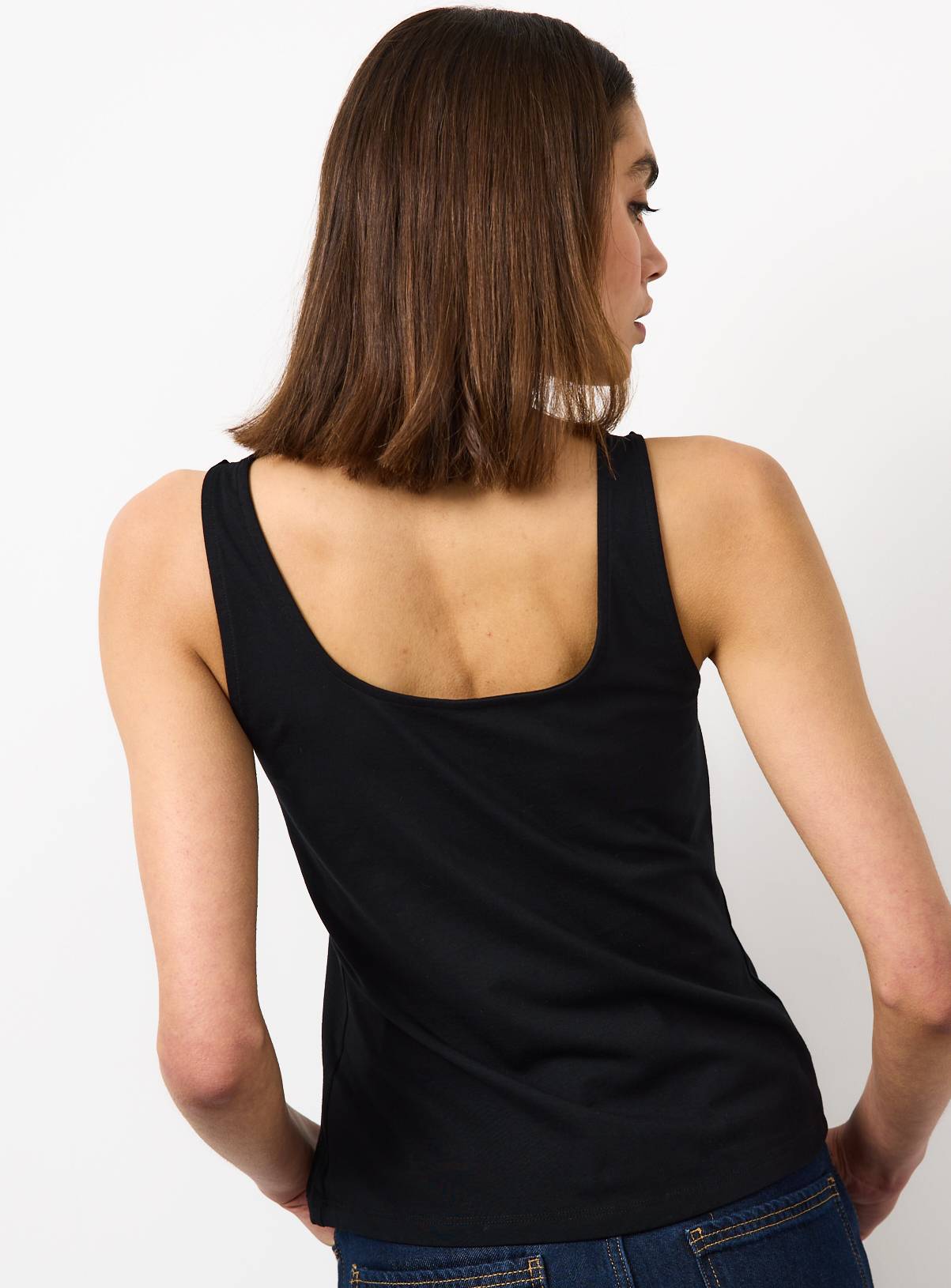 Black Square Neckline Vest 20 - Image 4