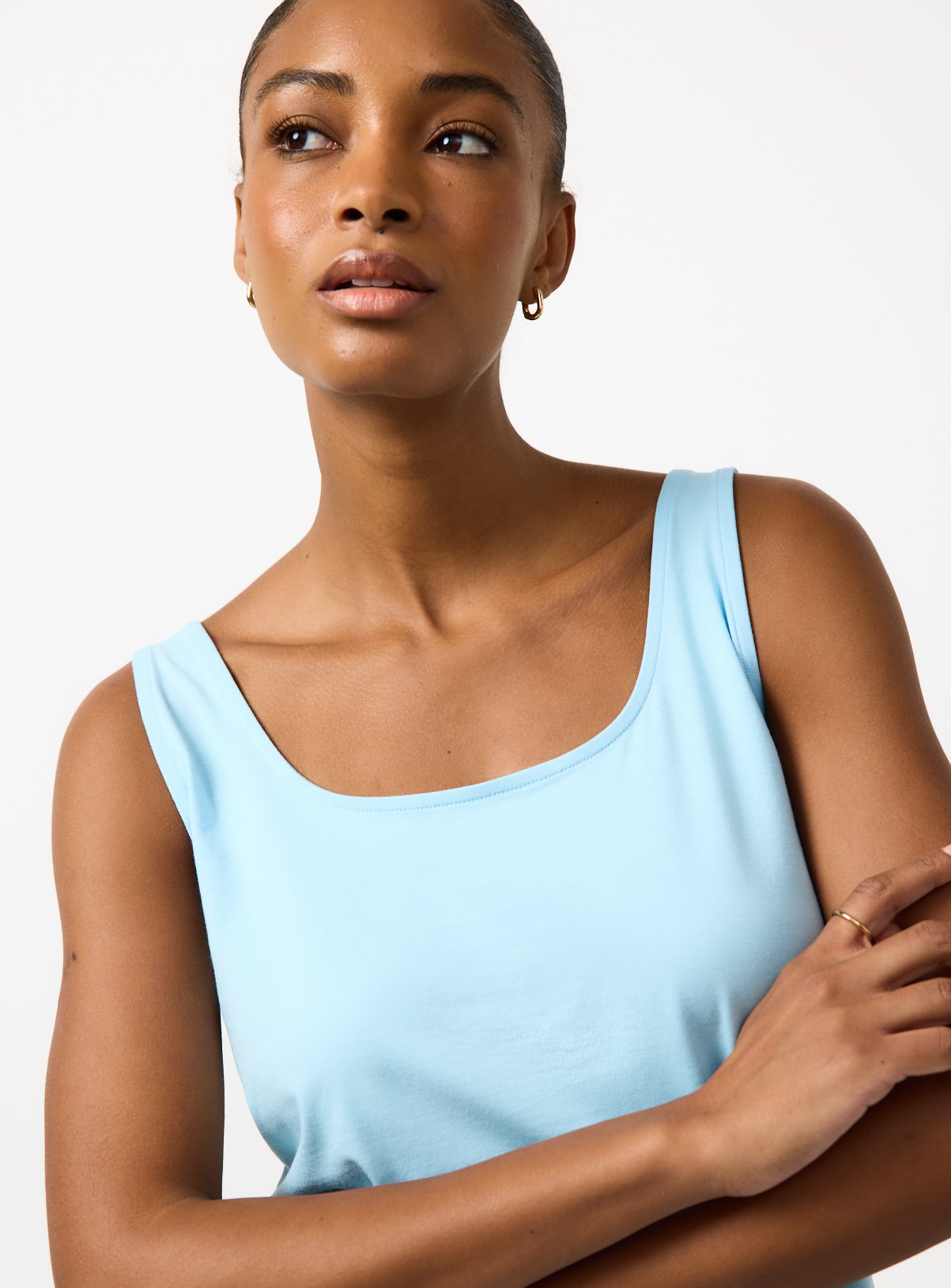 Blue Square Neckline Vest 20 - Image 3 thumbnail