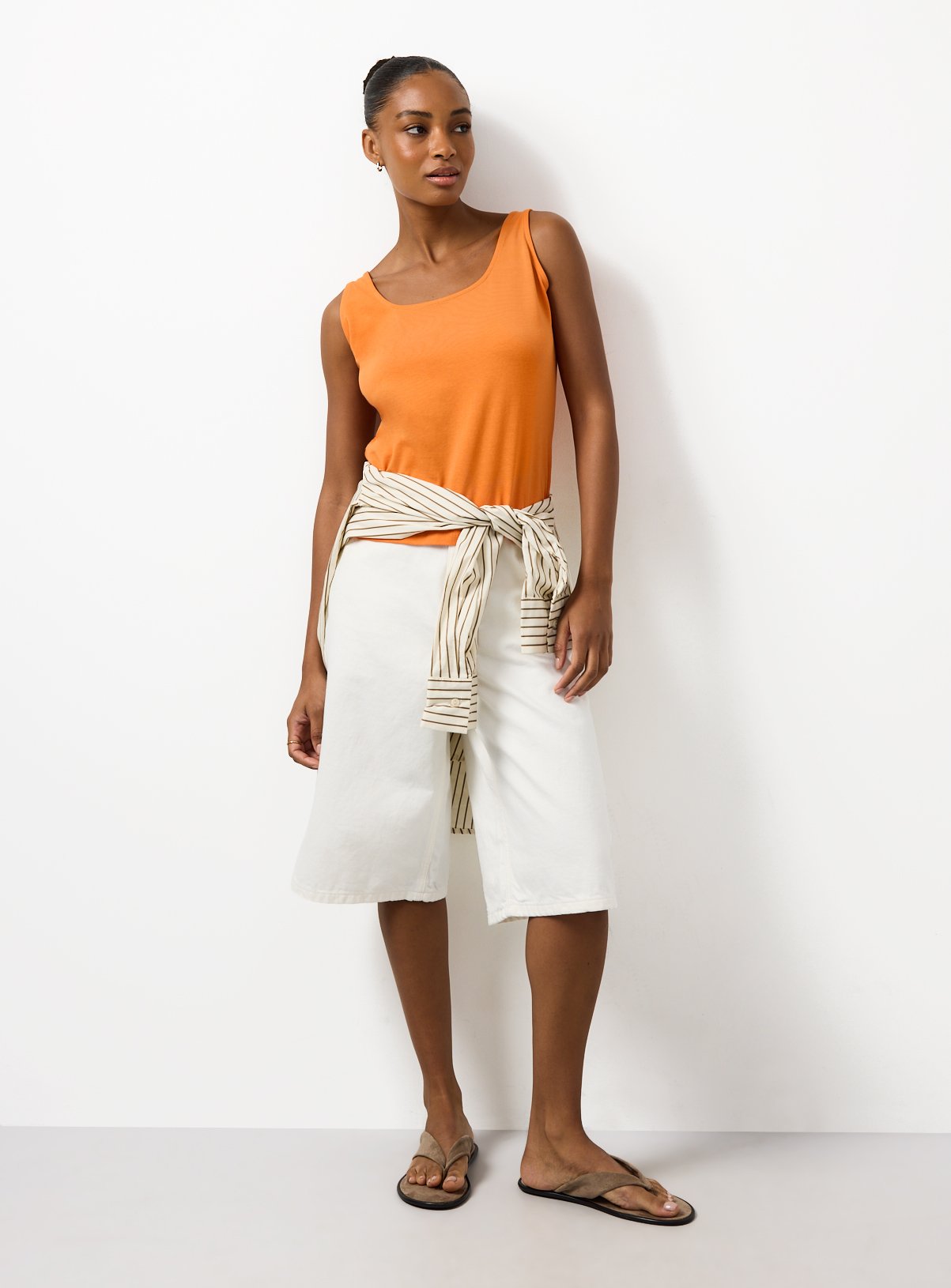 Orange Square Neckline Vest 24 - Image 2 thumbnail