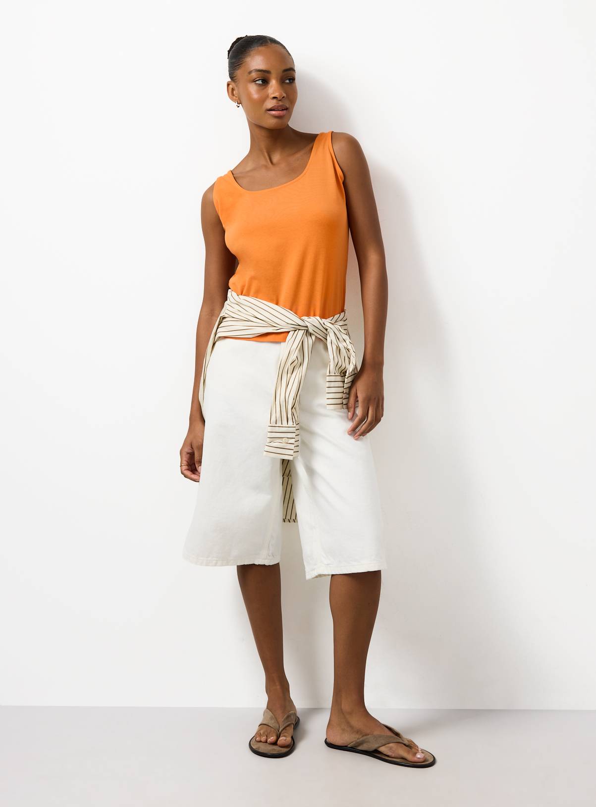 Orange Square Neckline Vest 24 - Image 2