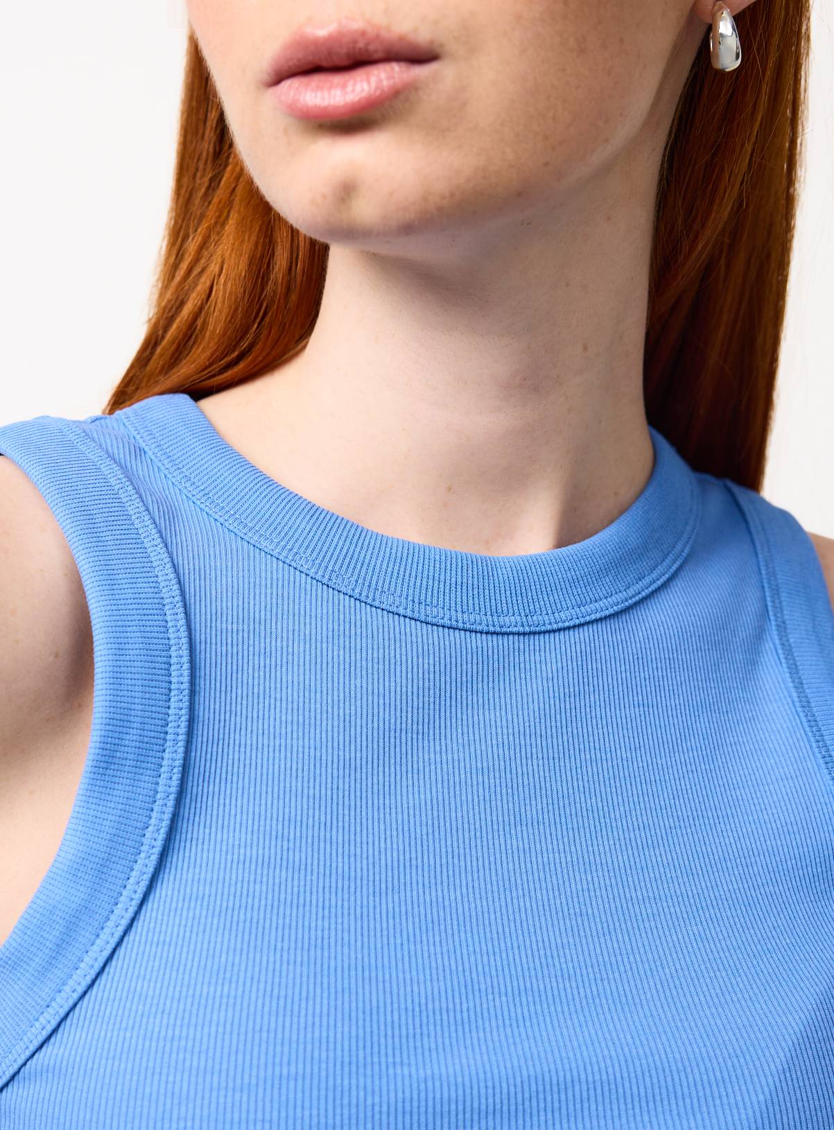 Blue Ribbed Classic Vest 14 - Image 3