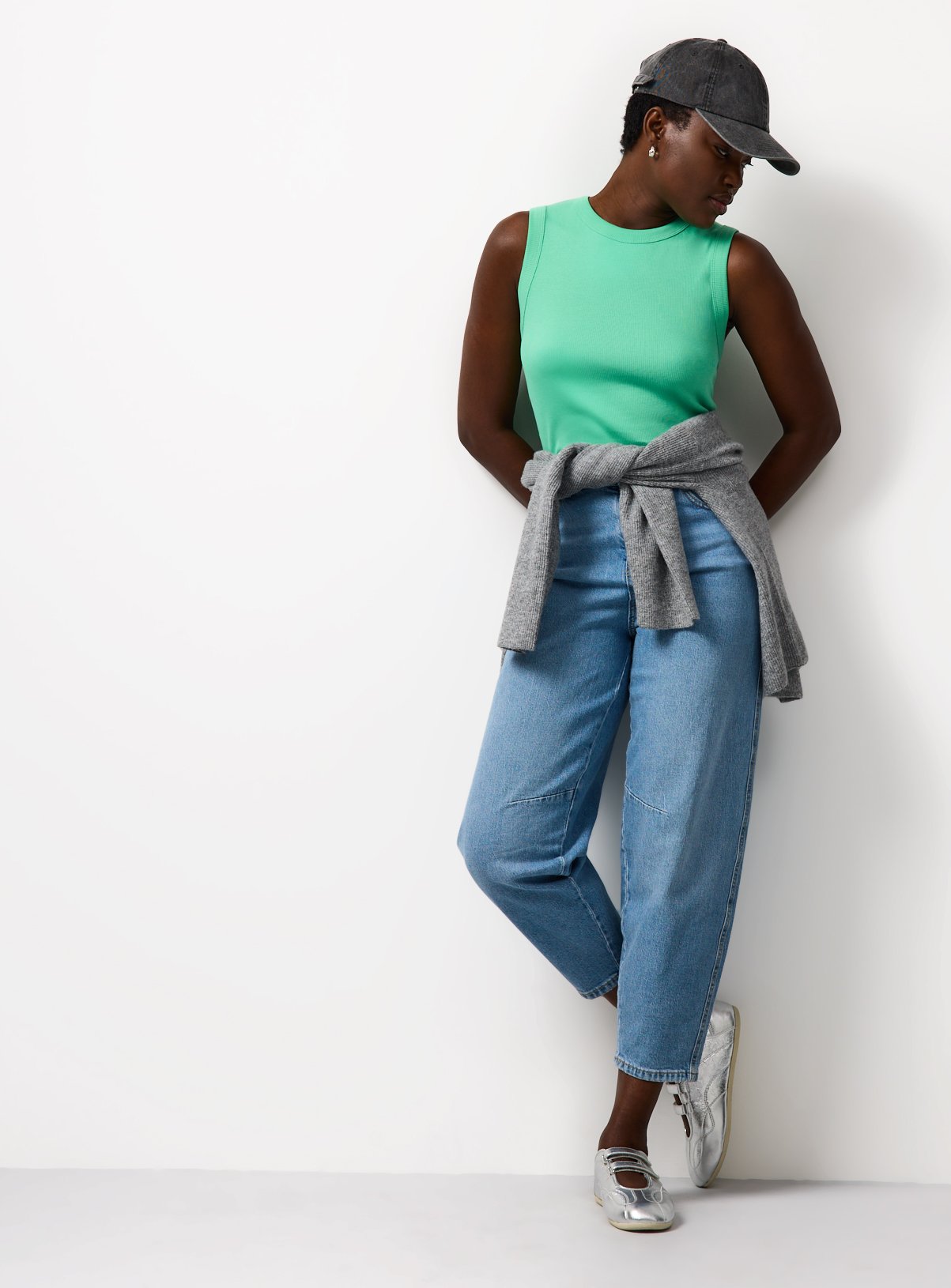 Green Classic Ribbed Slim Fit Vest 12 - Image 2 thumbnail