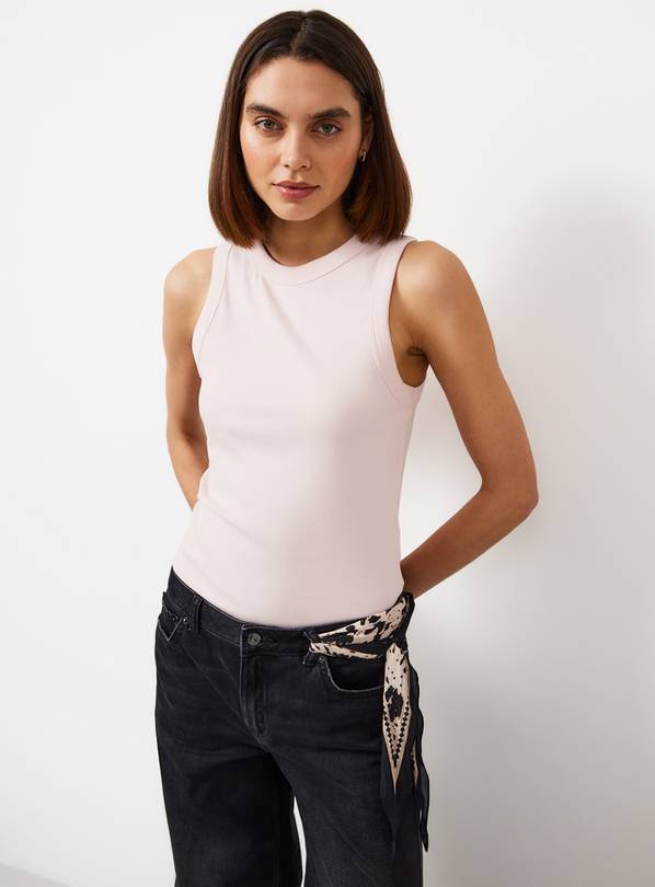 Pink Ribbed Classic Vest 6