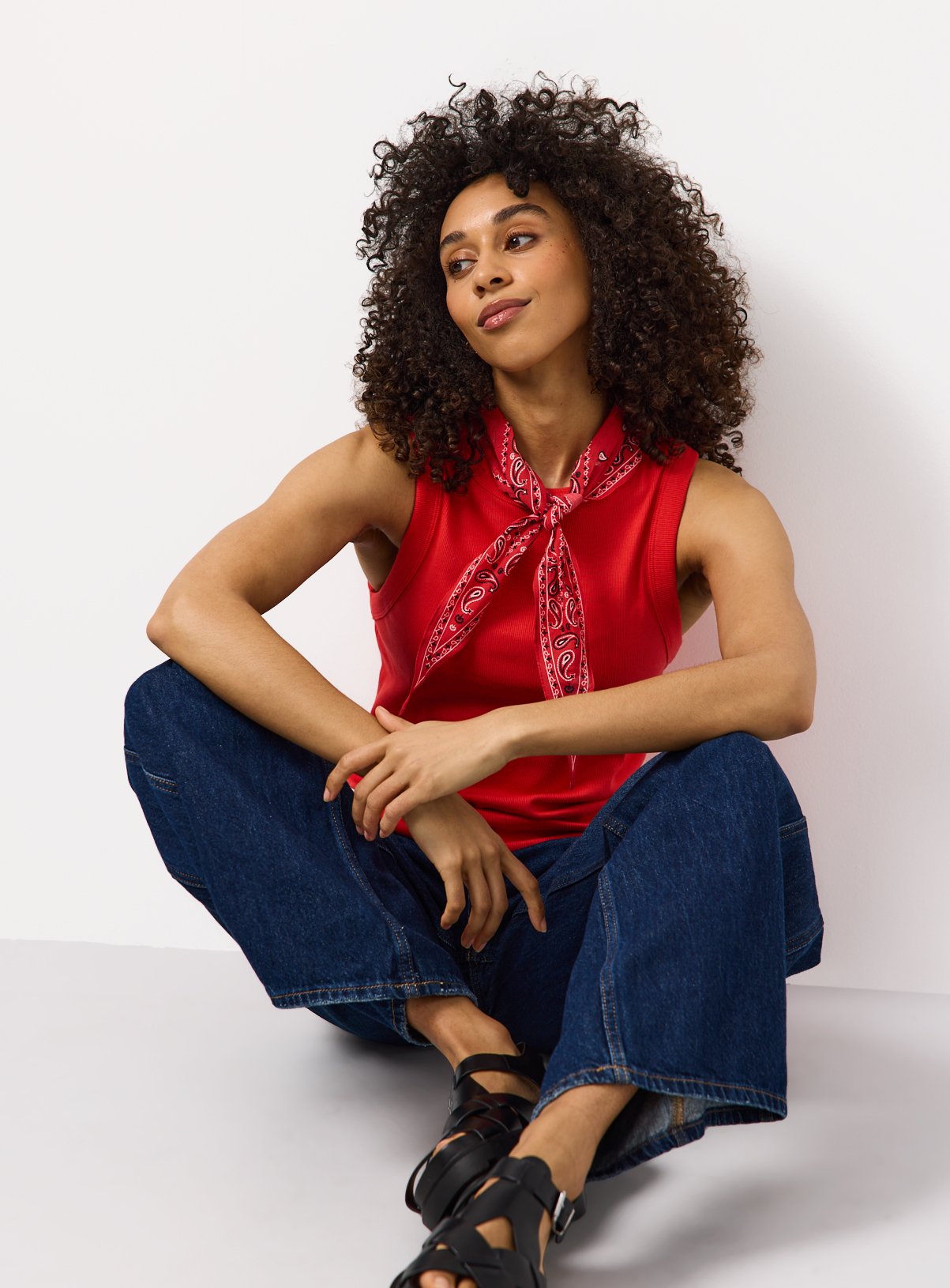 Red Ribbed Classic Vest 22 - Image 2 thumbnail