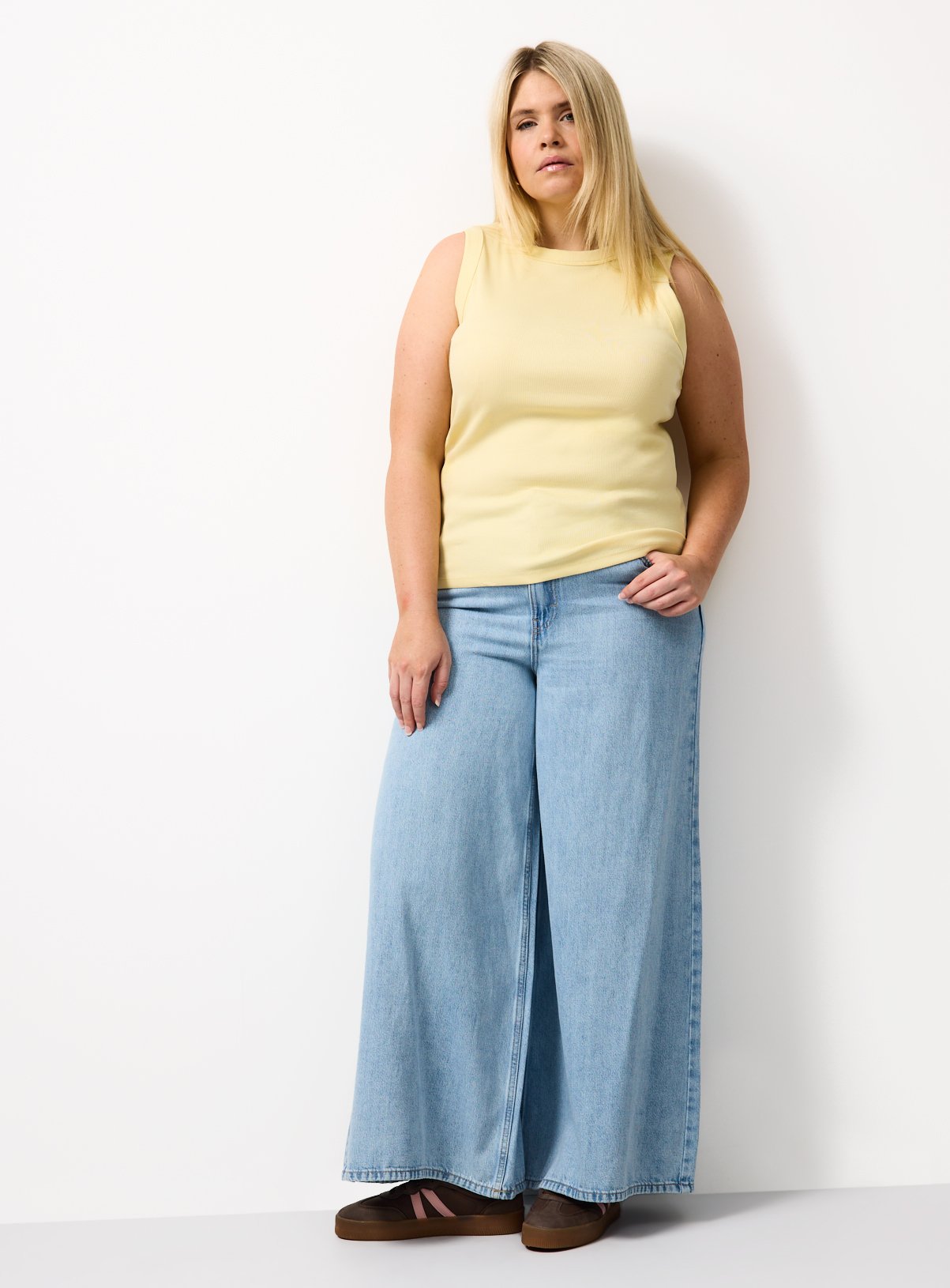 Yellow Ribbed Classic Vest 18 - Image 2 thumbnail