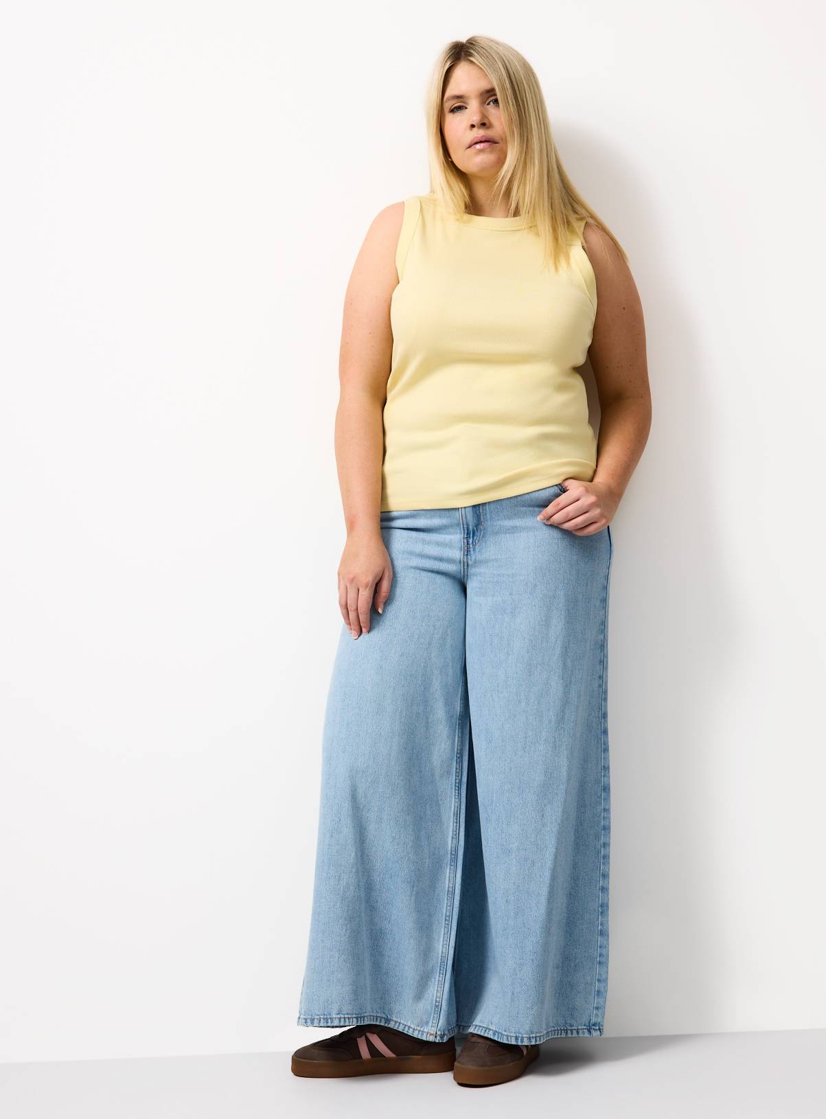 Yellow Ribbed Classic Vest 18 - Image 2