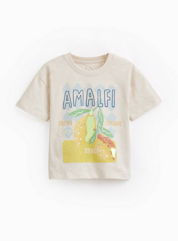 Lemon Print Relaxed T-Shirt 1-2 years