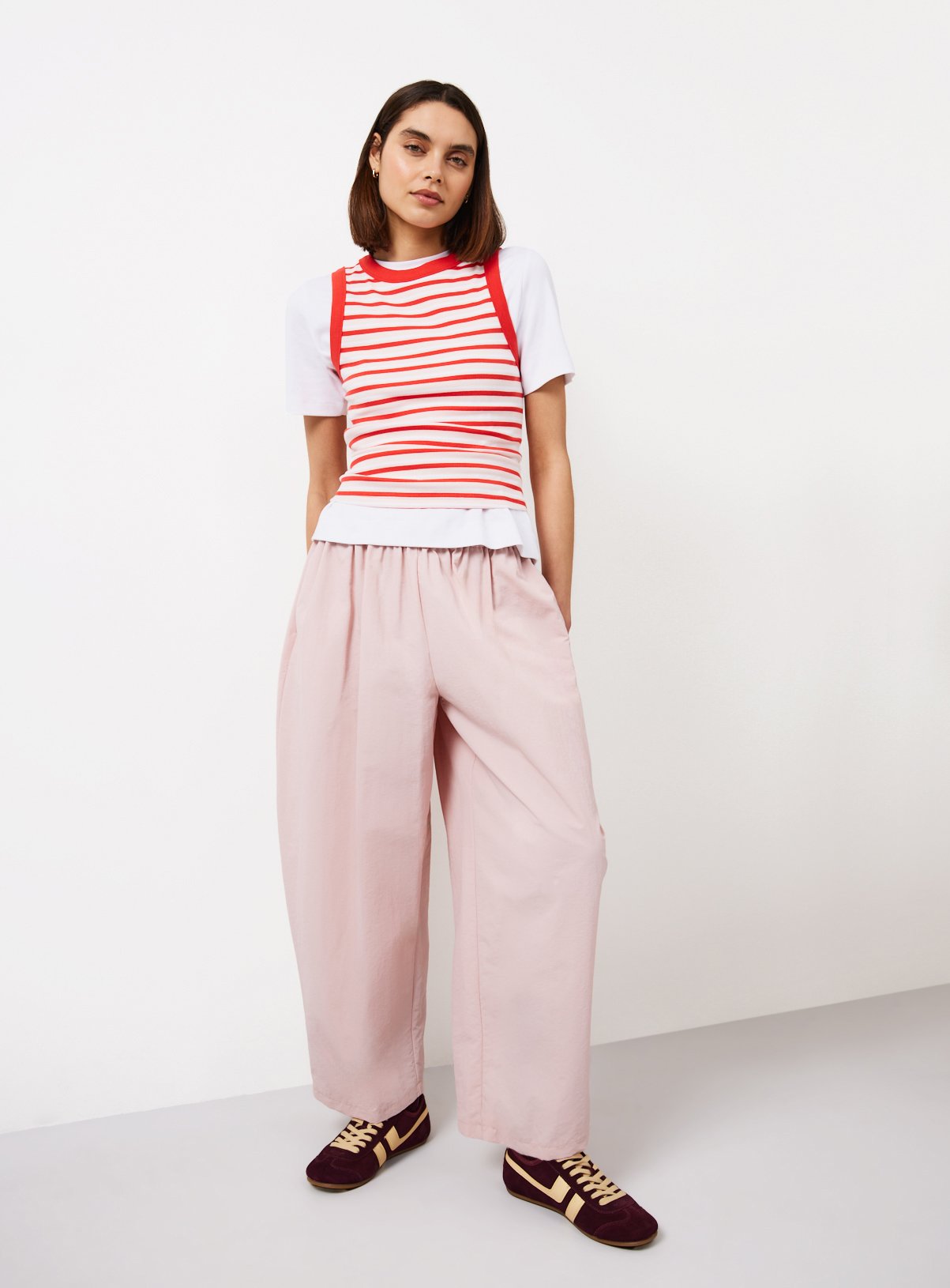 Red Striped Ribbed Vest 8 - Image 2 thumbnail