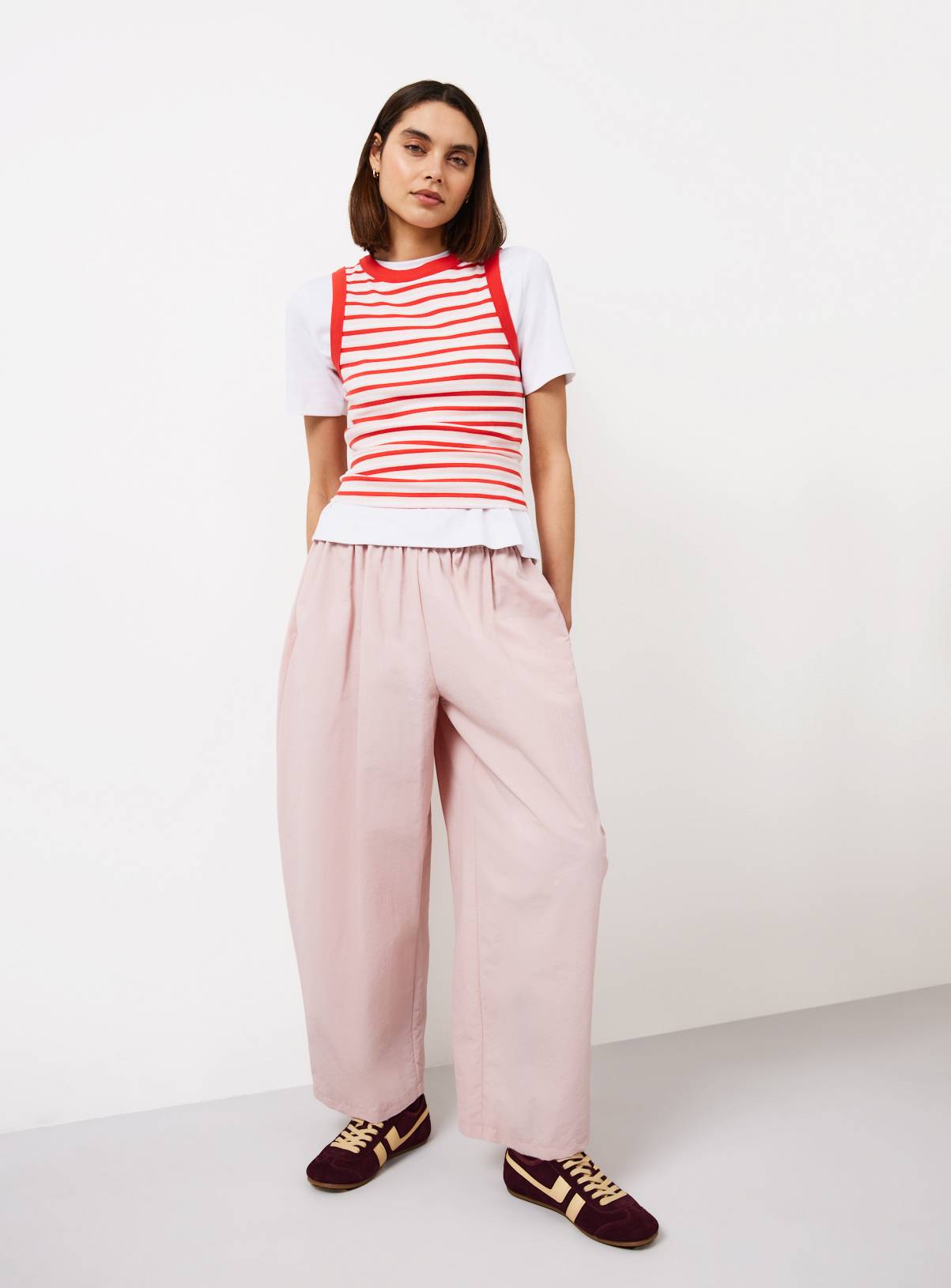 Red Striped Ribbed Vest 8 - Image 2
