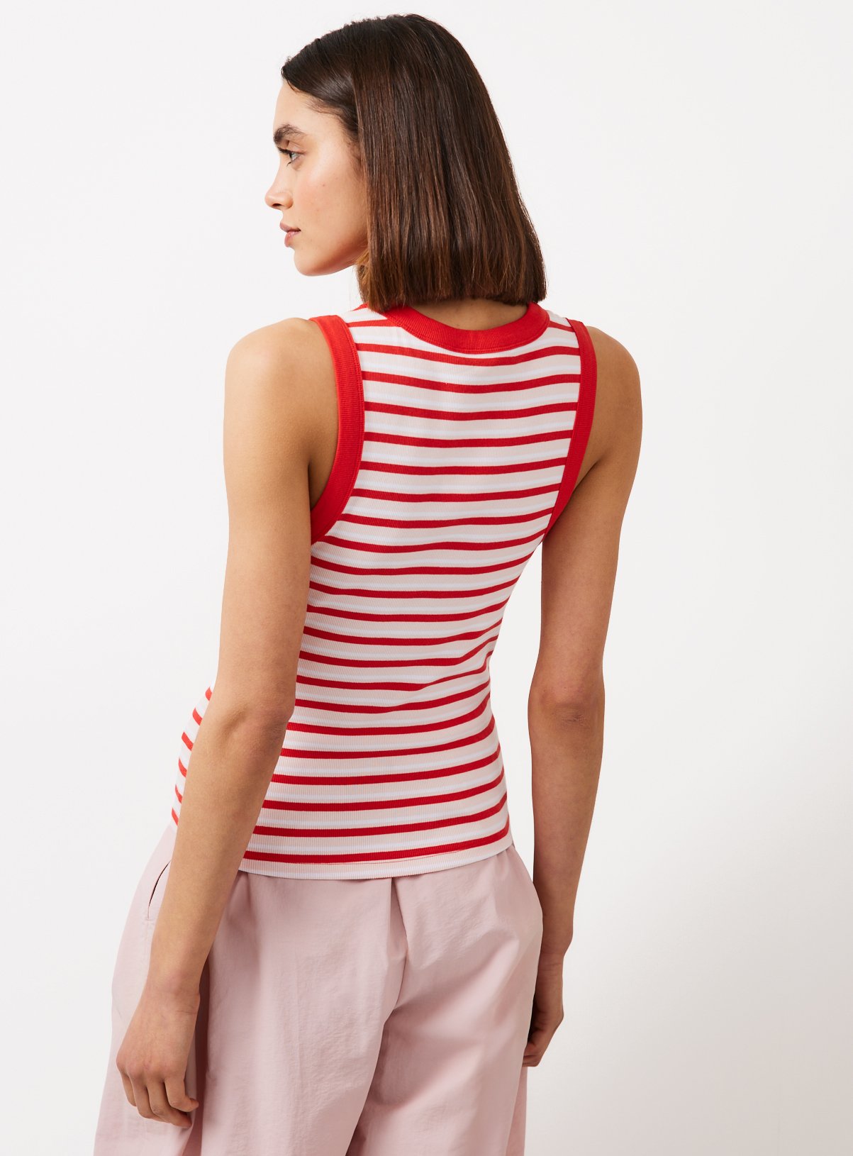 Red Striped Ribbed Vest 8 - Image 4 thumbnail
