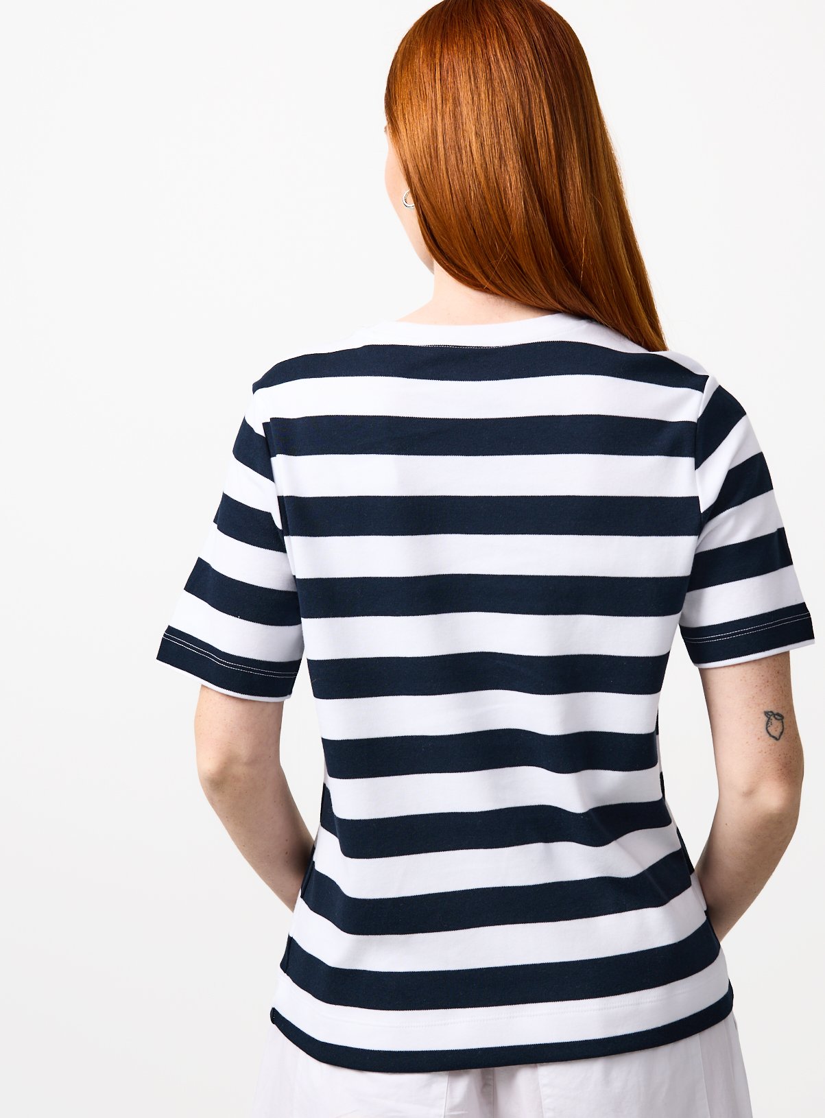 Navy Nautical Stripe Ultimate T-Shirt 16 - Image 4 thumbnail