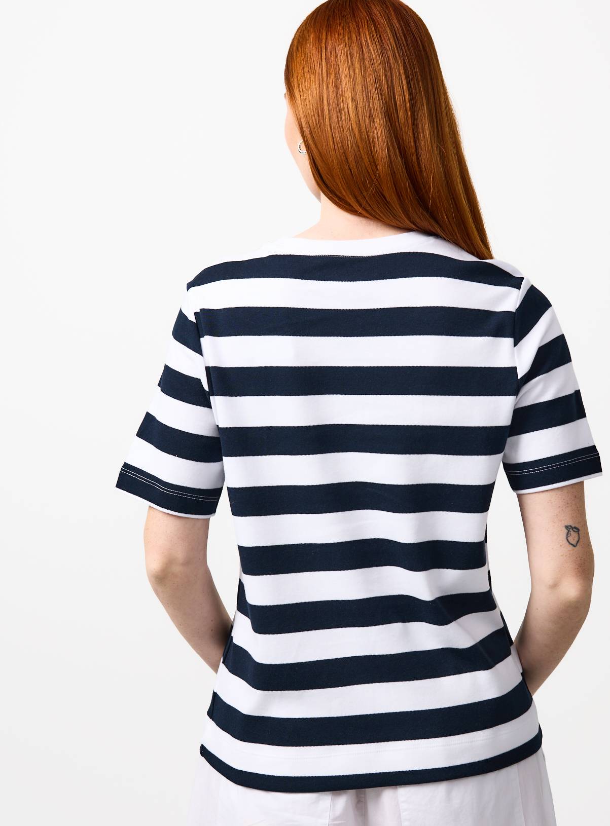 Navy Nautical Stripe Ultimate T-Shirt 16 - Image 4