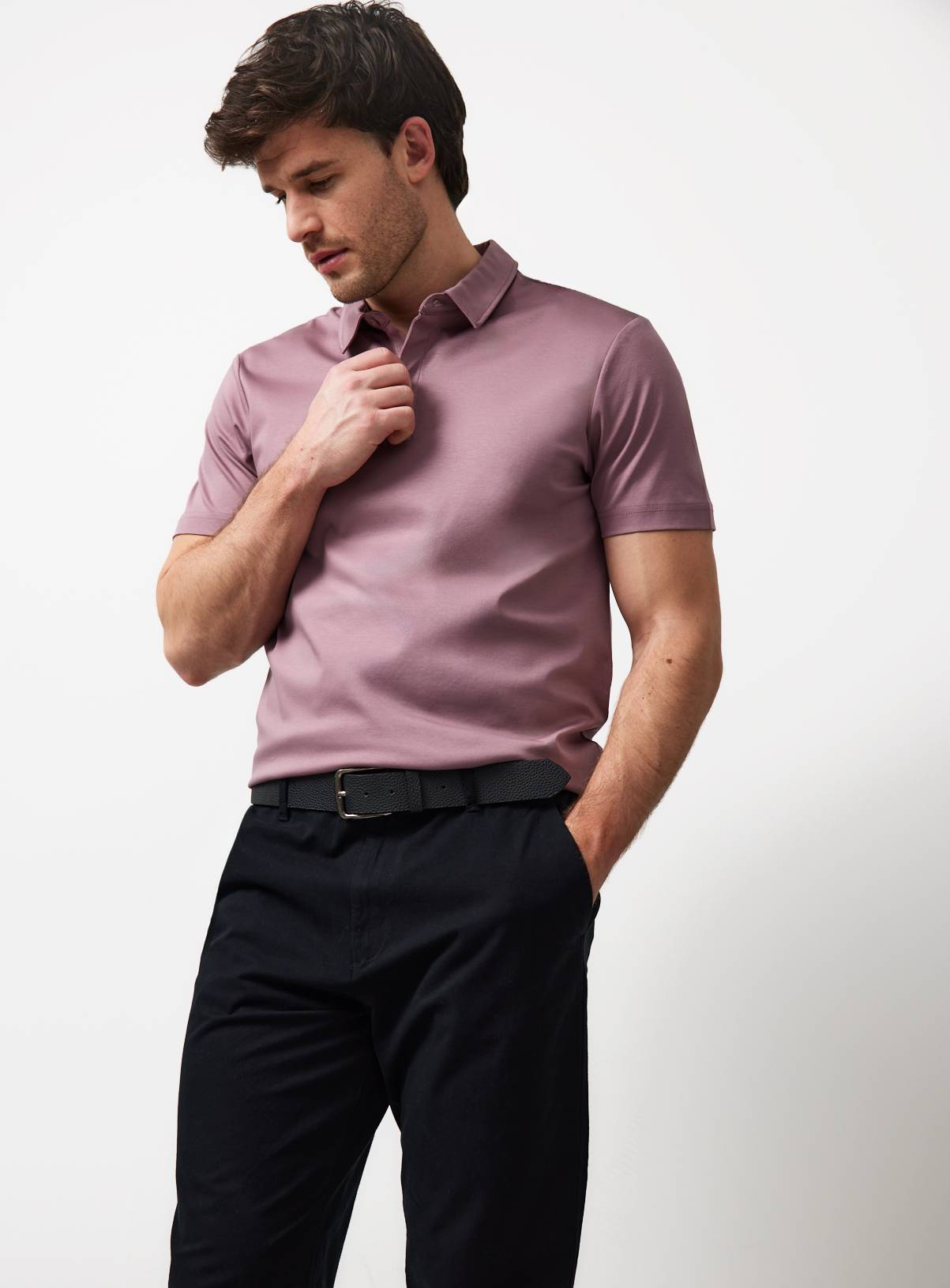 Purple Supima Cotton Polo Shirt XL - Image 1