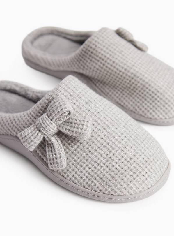 Grey Sparkle Textured Cupsole Mule L