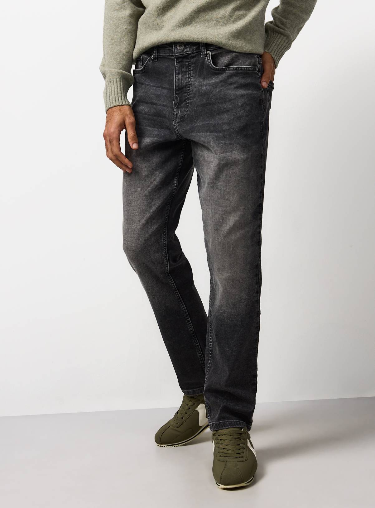 Grey Ultimate Comfort Slim Fit Jeans 30L - Image 1