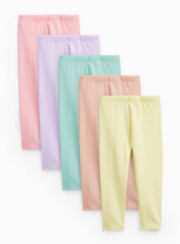 Pastel Leggings 5 Pack 5-6 years