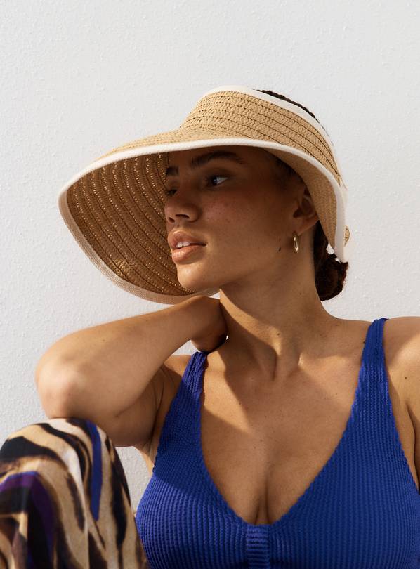 Neutral Straw Visor One Size