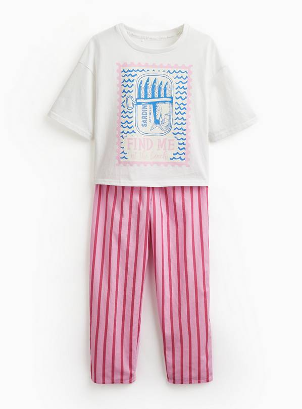 White Sardines Graphic Pyjamas 3-4 years