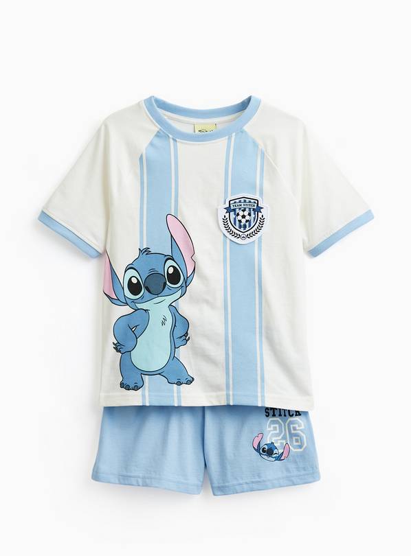 Blue Disney Lilo & Stitch Football Print Shortie Pyjamas 5-6 years