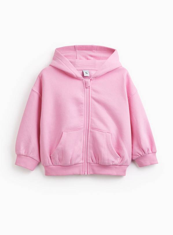 Pink Zip Through Hoodie 1-2 years