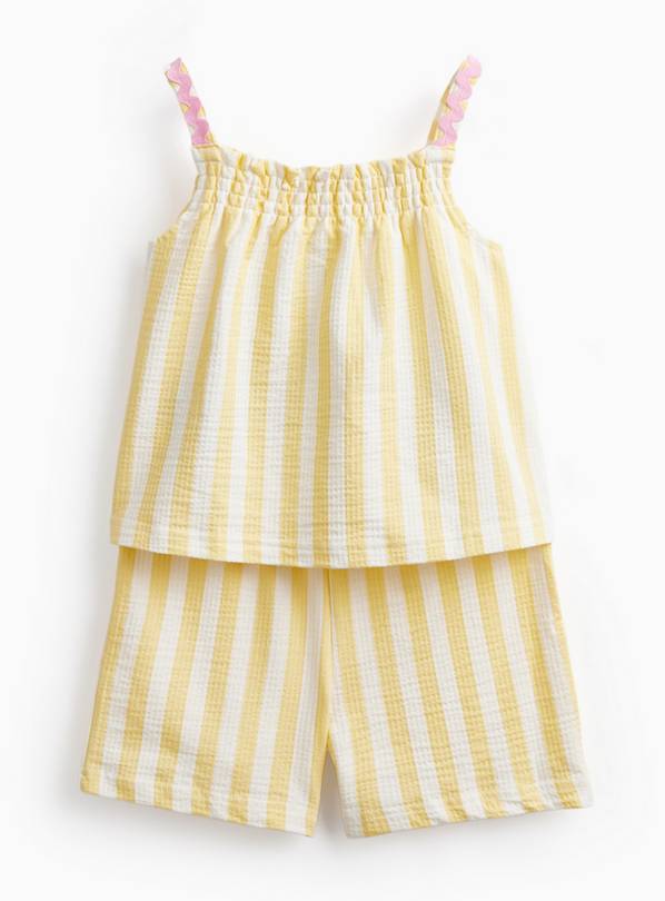 Yellow Stripe Cami Pyjamas 6-7 years