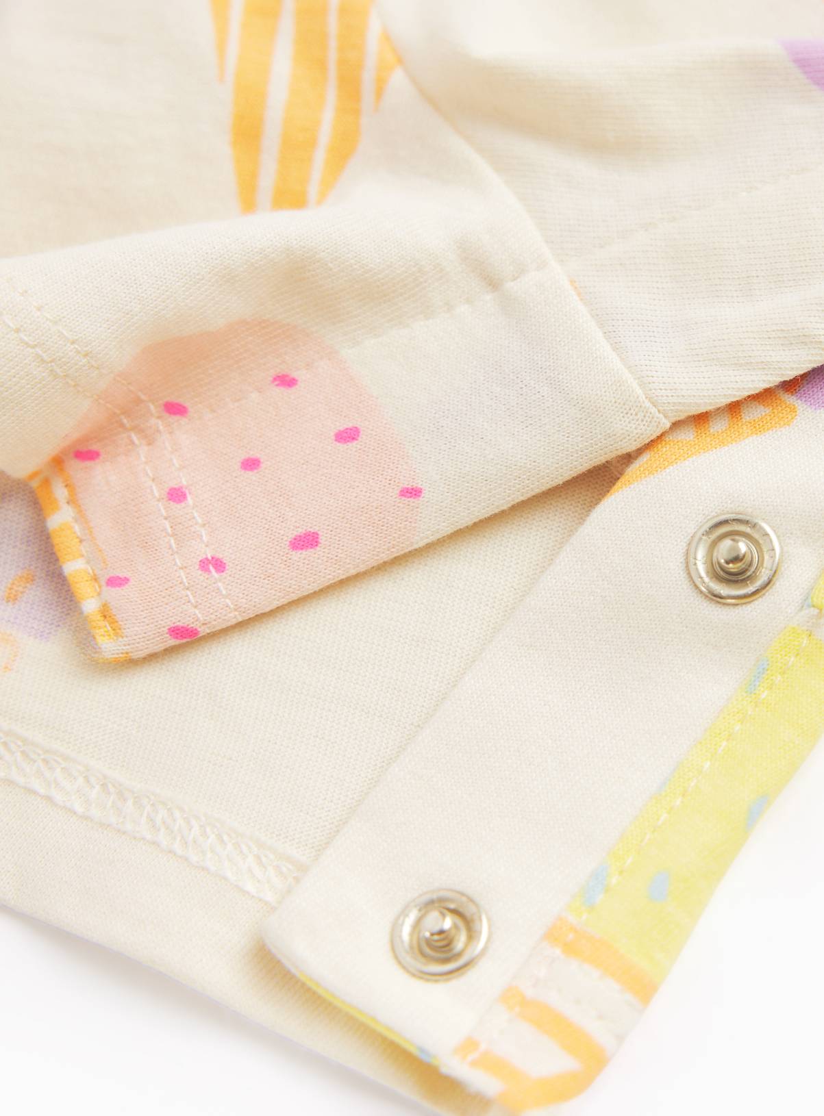 Pink & Ice Cream Print Jersey Playsuits 2 Pack 2-3 years - Image 2