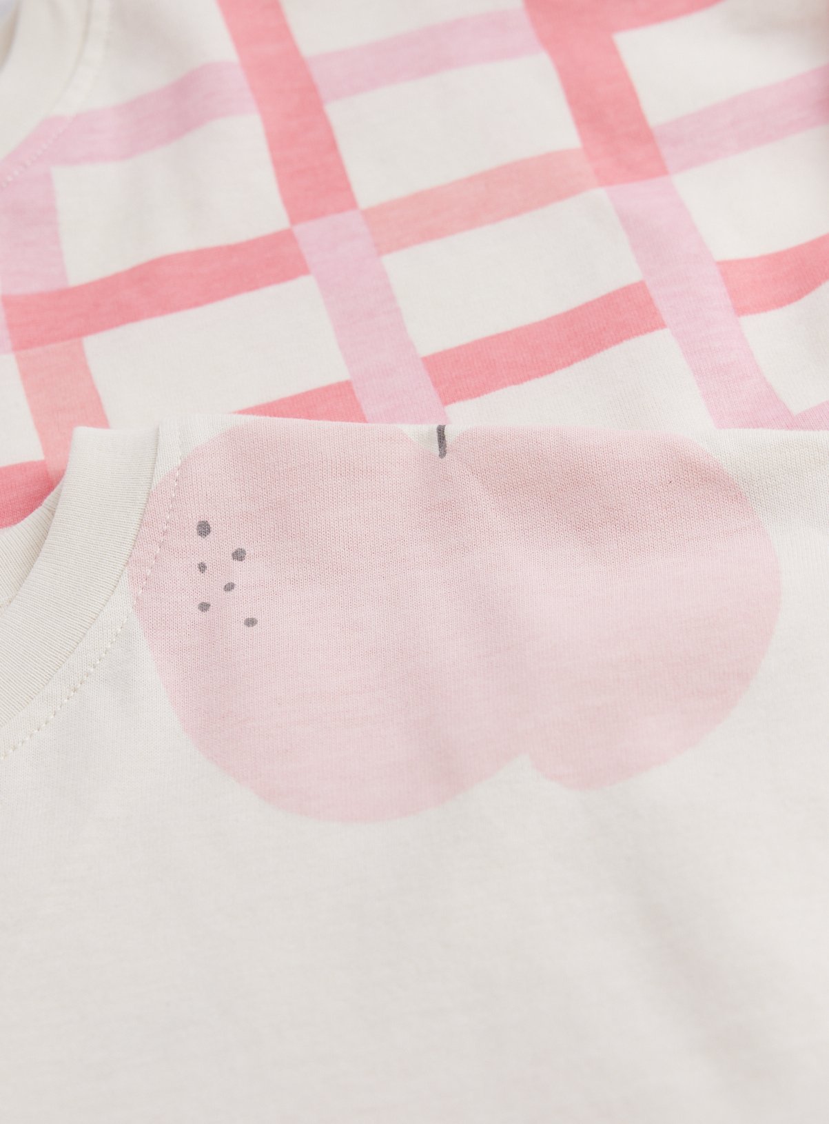 Apple & Check Print Jersey Dresses 2 Pack 5-6 years - Image 2 thumbnail