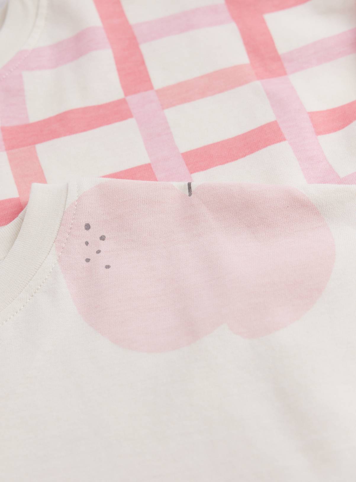 Apple & Check Print Jersey Dresses 2 Pack 5-6 years - Image 2