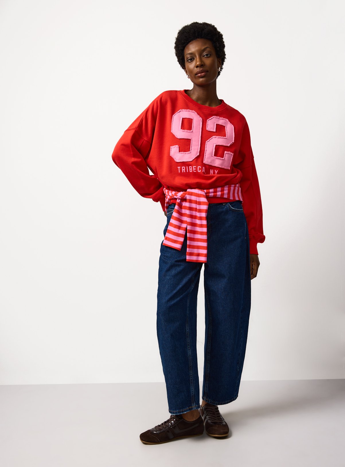 Buy Red Tribeca Slogan Co-ord Sweatshirt L | Hoodies and