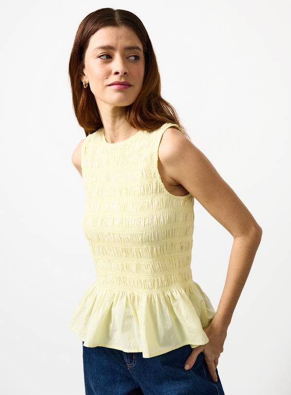 Yellow Shirred Sleeveless Co-ord Top 20