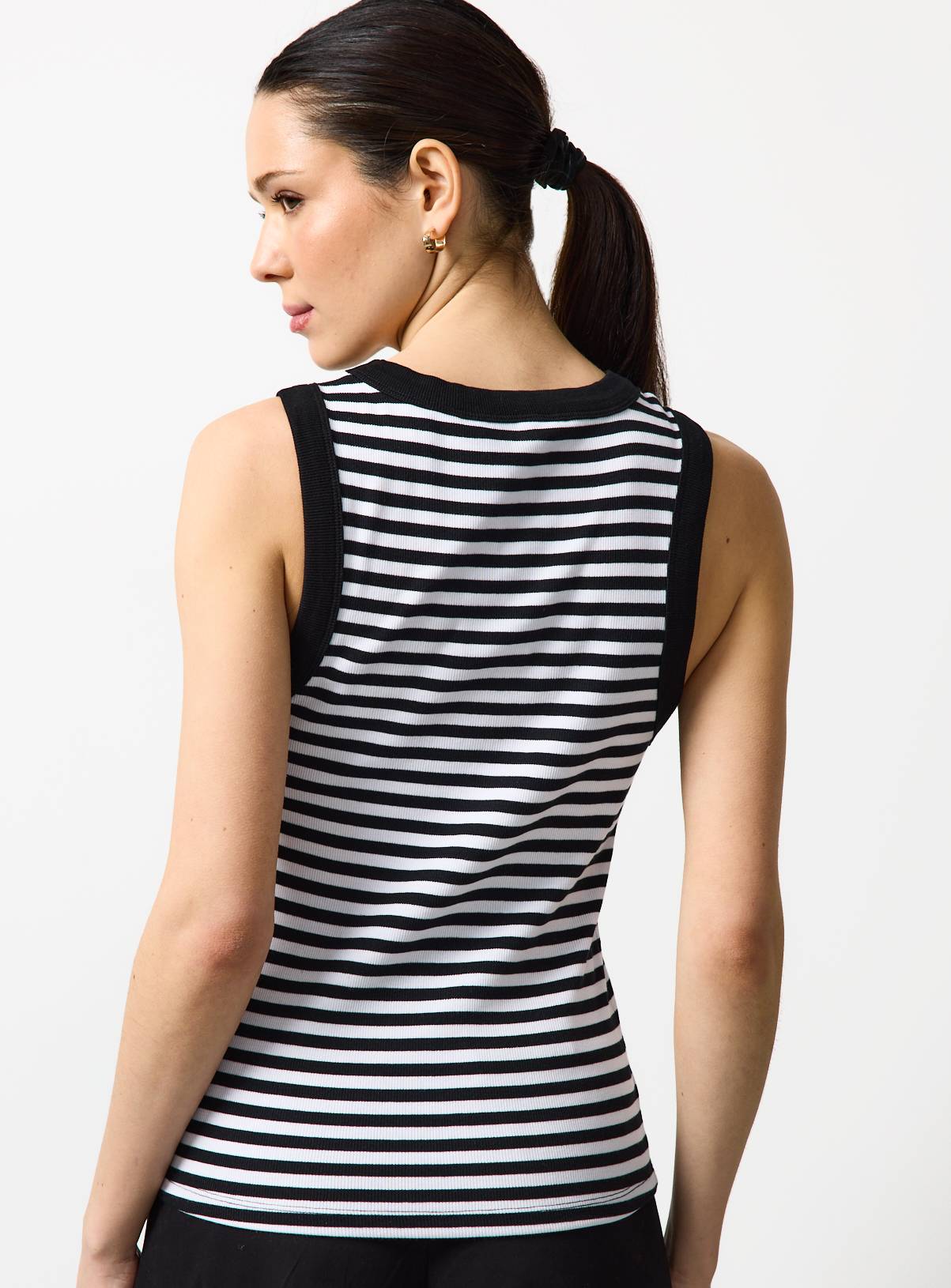 Mono Striped Ribbed Vest 6 - Image 4