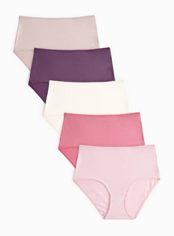 Pink Tonal Full Brief Knickers 5 Pack 22