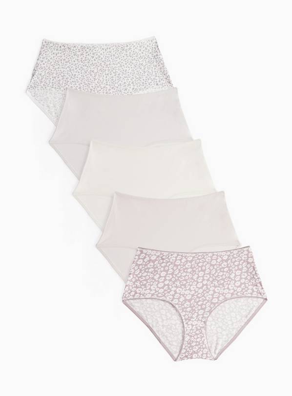 Neutral & Animal Print Full Briefs 5 Pack 22