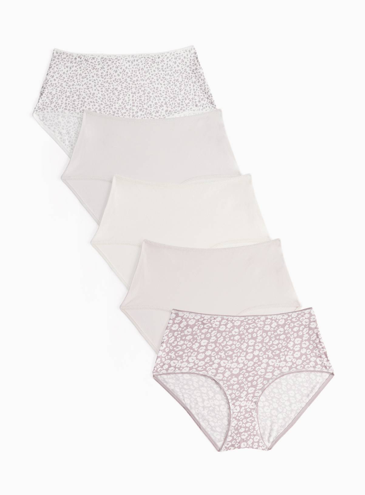 Neutral & Animal Print Full Briefs 5 Pack 22 - Image 1