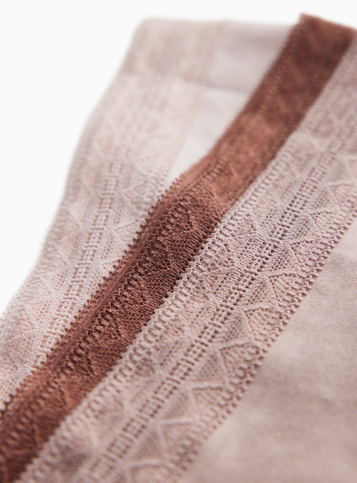 Brown Tonal Full Brief Lace Knickers 5 Pack 22 - Image 3 thumbnail