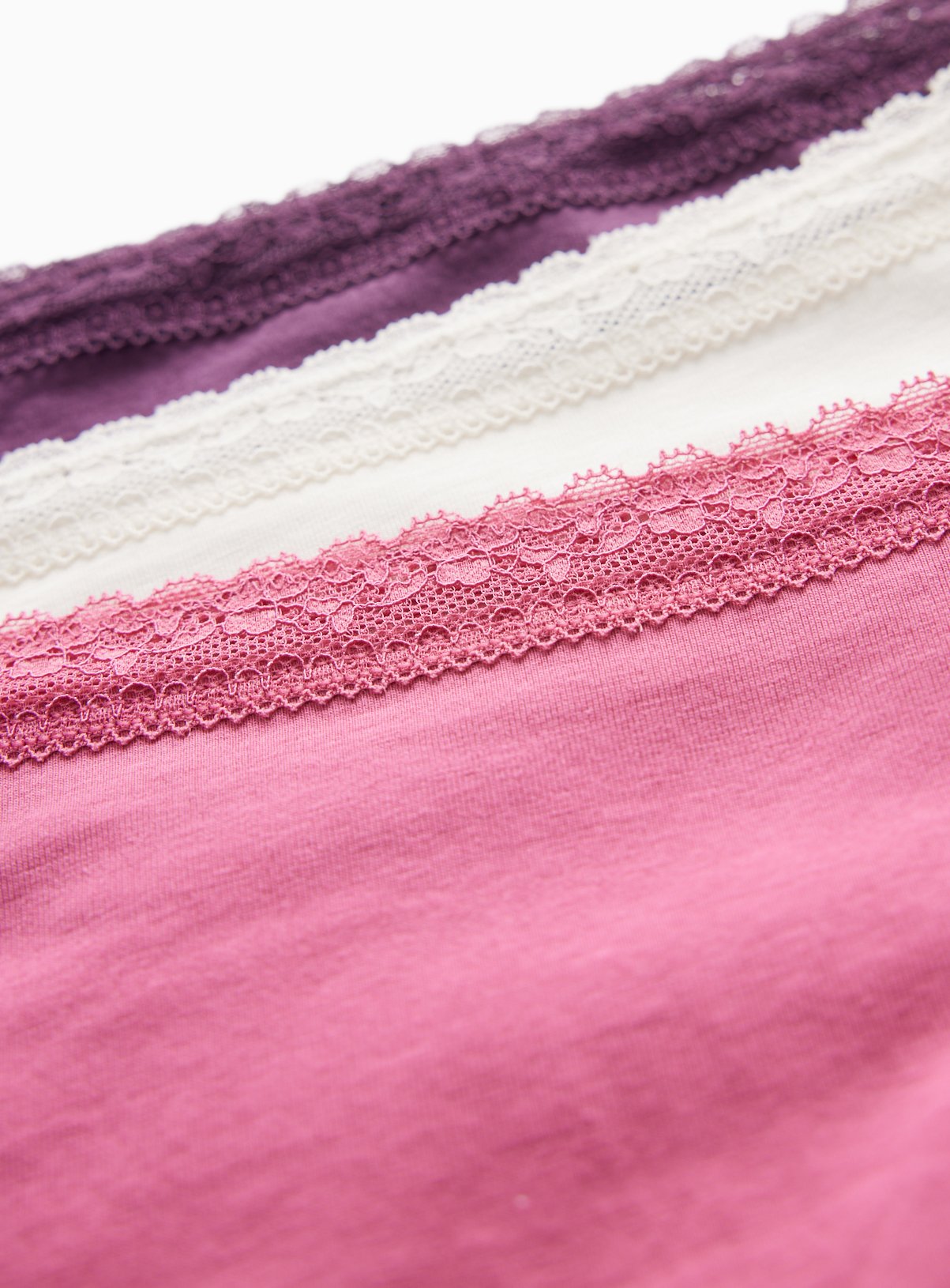 Pink Tonal Lace High Leg Briefs 5 Pack 8 - Image 3 thumbnail