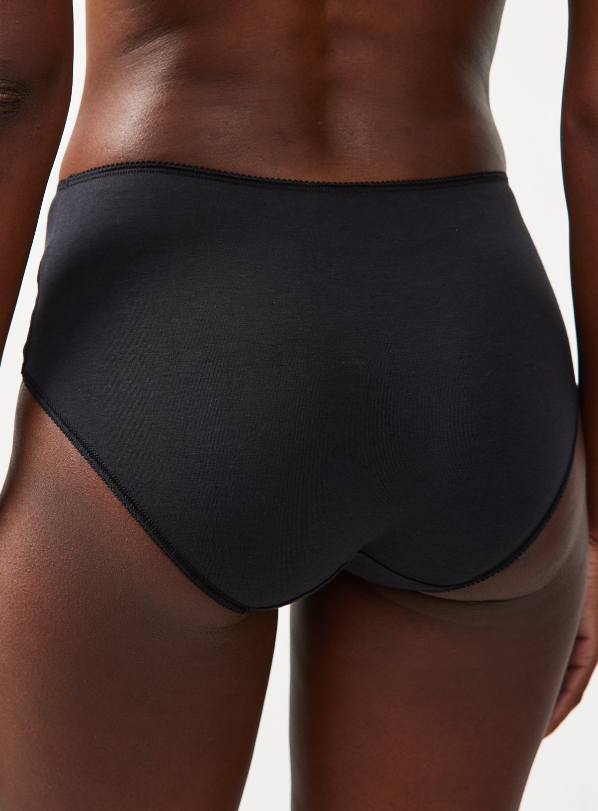 Black Cotton Midi Knickers 7 Pack 18 - Image 4 thumbnail