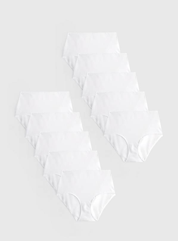 White Full Knickers 10 Pack 20