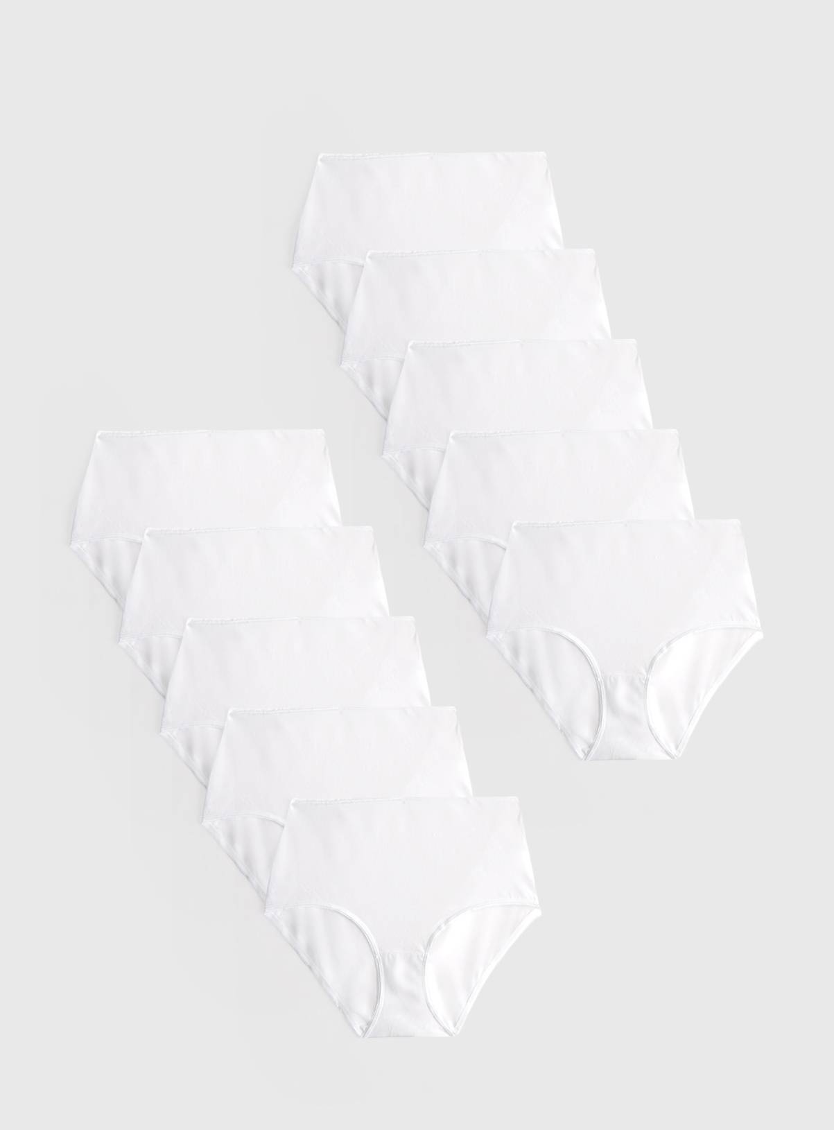 White Full Knickers 10 Pack 20 - Image 1