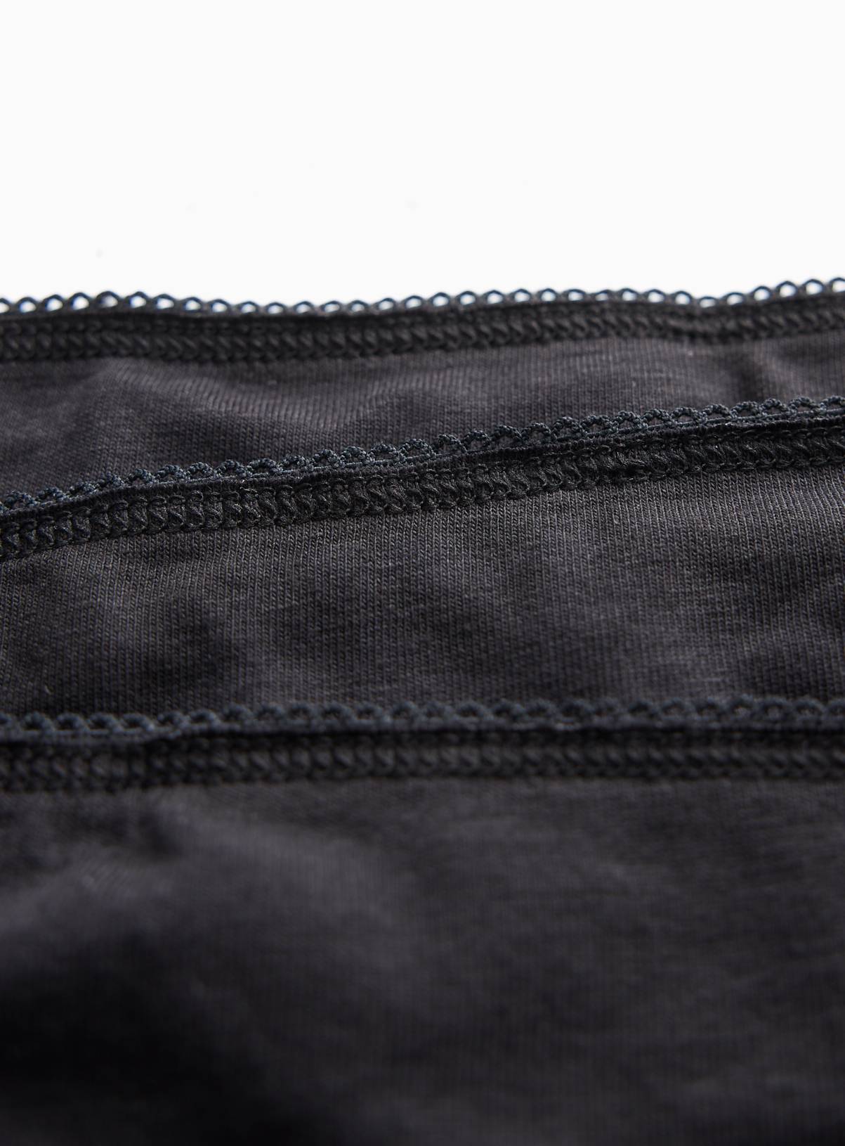 Black Cotton Lycra® Elastane Shorts Knickers 7 Pack 12 - Image 3