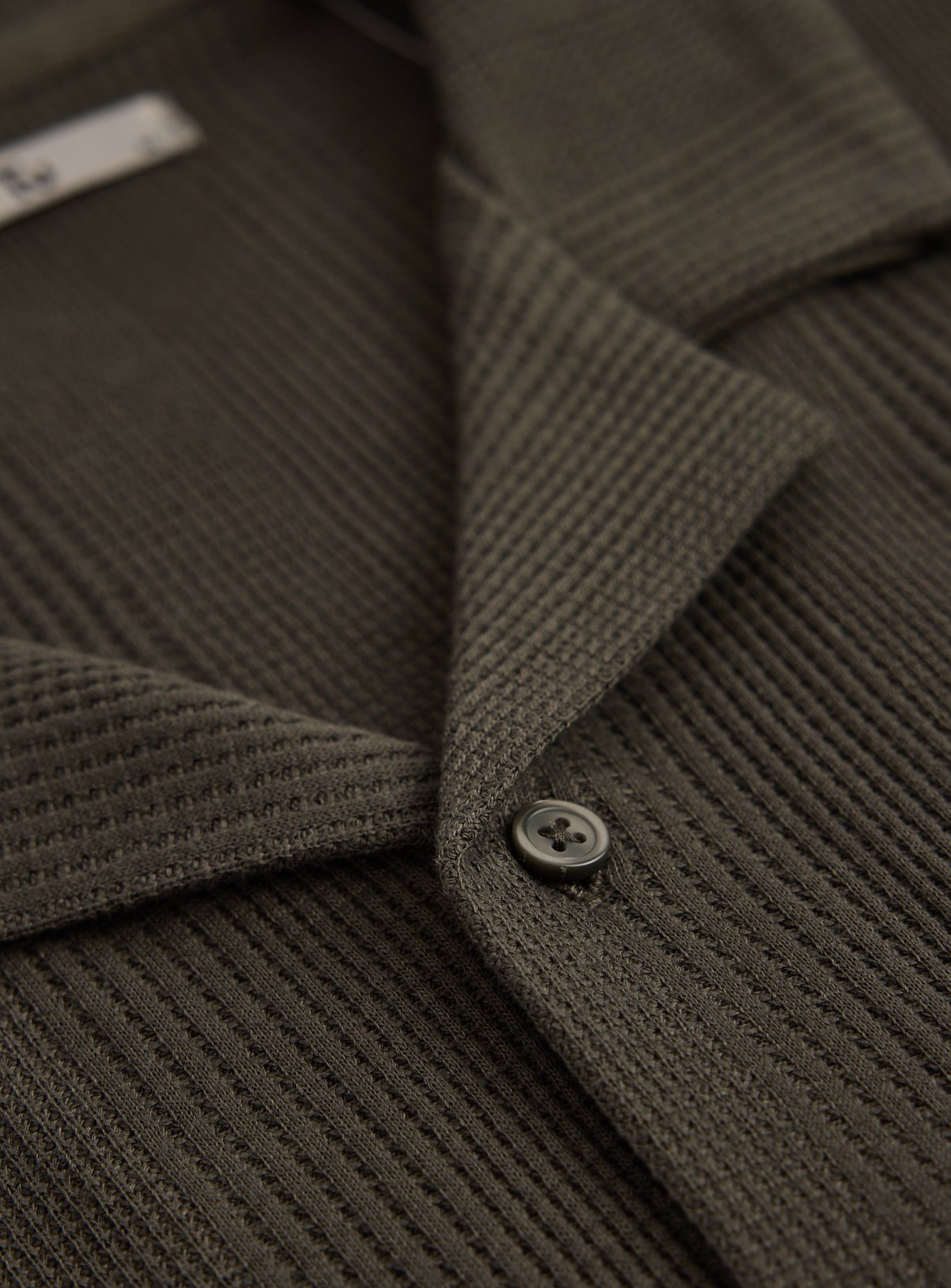 Khaki Textured Co-ord Shirt XXXXL - Image 4 thumbnail