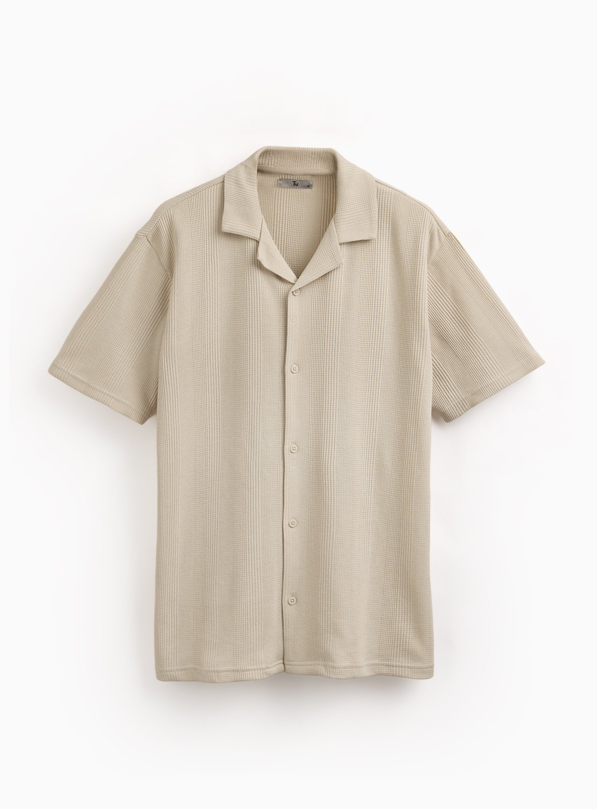 Stone Textured Co-ord Shirt XL - Image 3 thumbnail