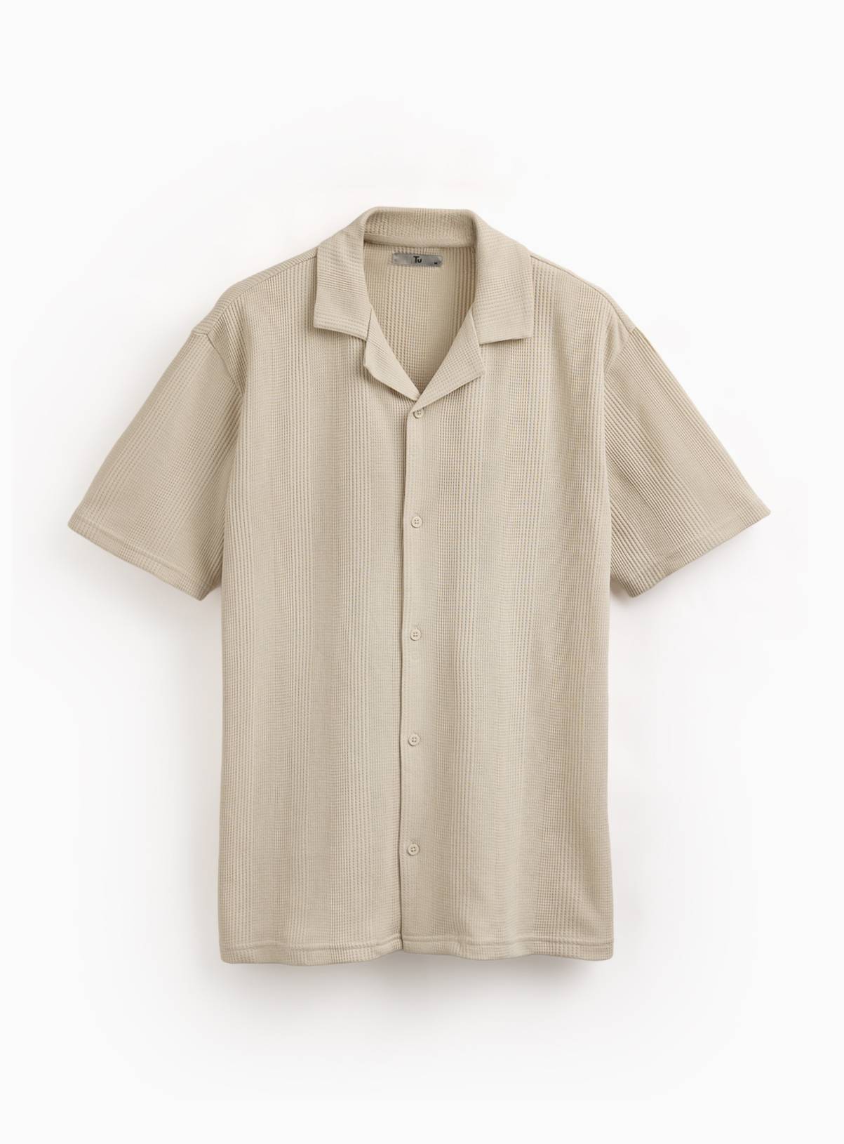 Stone Textured Co-ord Shirt XL - Image 3